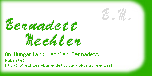 bernadett mechler business card